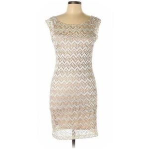 Cream/Gold Cocktail Dress